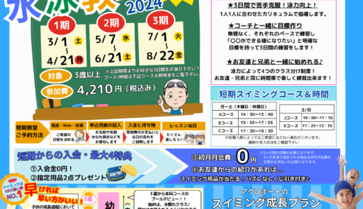 Thank you！　短期水泳教室➞入会希望の方へ